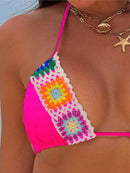 Biquíni Crochê Colorido Verão Biquíni Crochê Colorido Verão Marina Moda Praia 