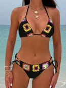 Biquíni Crochê Colorido Verão Biquíni Crochê Colorido Verão Marina Moda Praia 
