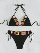 Biquíni Crochê Colorido Verão Biquíni Crochê Colorido Verão Marina Moda Praia 