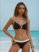 Biquíni Elegance Sculpt Contrast Biquíni Elegance Sculpt Contrast Marina Moda Praia Castanho P 
