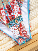 Biquíni Estampado Tropical Maitê Marina Moda Praia 
