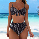 Biquíni Larissa Maritima Moda Praia Preto bolinha P 