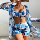 Biquíni Laura - Conjunto 3 Peças Maritima Moda Praia MODELO 4 P 