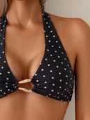 Biquíni Noir Poá Dourado Chic Biquíni Noir Poá Dourado Chic Marina Moda Praia 