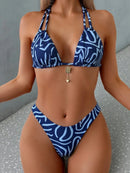 Biquíni Oceano Chic Estampado Biquíni Oceano Chic Estampado Marina Moda Praia Azul P 