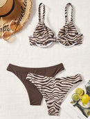 Biquíni Safari Chic 3 Peças com 2 Calcinhas Biquíni Safari Chic 3 Peças com 2 Calcinhas Marina Moda Praia 