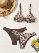Biquíni Safari Chic 3 Peças com 2 Calcinhas Biquíni Safari Chic 3 Peças com 2 Calcinhas Marina Moda Praia 