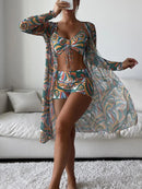 Biquíni Solis - Conjunto 3 Peças Maritima Moda Praia VERDE P 