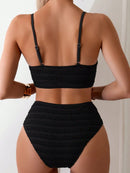 Biquíni Texturizado Cintura Alta Elegance Biquíni Texturizado Cintura Alta Elegance Marina Moda Praia 