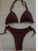 Biquíni Texturizado Luxo Biquíni Texturizado Luxo Maritima Moda Praia Marrom P 