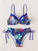 Biquíni Tropical com Bojo e Cintura Alta – Estampa Floral Verão Biquíni Tropical com Bojo e Cintura Alta – Estampa Floral Verão Maritima Moda Praia 