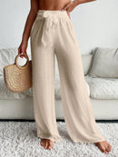Calça Praia Flow Linho Elegance Calça Praia Flow Linho Elegance Marina Moda Praia Damasco P 