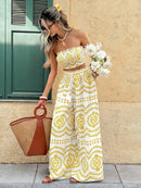 Conjunto 2 Peças Estampa Ibiza Conjunto 2 Peças Estampa Ibiza Marina Moda Praia 