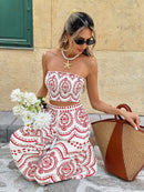 Conjunto 2 Peças Estampa Ibiza Conjunto 2 Peças Estampa Ibiza Marina Moda Praia 