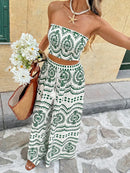 Conjunto 2 Peças Estampa Ibiza Conjunto 2 Peças Estampa Ibiza Marina Moda Praia Verde P 