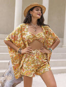 Conjunto 3 Peças Resort Aurora Conjunto 3 Peças Resort Aurora Marina Moda Praia Amarelo P 