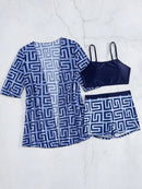Conjunto 3 Peças Tropical Verona Conjunto 3 Peças Tropical Verona Marina Moda Praia 