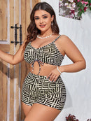 Conjunto Biquíni 3 Peças Elegance Geométrico Plus Conjunto Biquíni 3 Peças Elegance Geométrico Plus Marina Moda Praia 