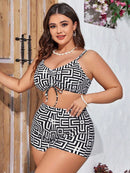 Conjunto Biquíni 3 Peças Elegance Geométrico Plus Conjunto Biquíni 3 Peças Elegance Geométrico Plus Marina Moda Praia 