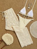 Conjunto Biquíni 3 Peças Riviera Pérola Conjunto Biquíni 3 Peças Riviera Pérola Marina Moda Praia 