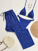 Conjunto Biquíni 3 Peças Riviera Pérola Conjunto Biquíni 3 Peças Riviera Pérola Marina Moda Praia Azul P 