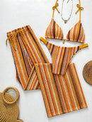 Conjunto Biquíni 3 Peças Santorini Conjunto Biquíni 3 Peças Santorini Marina Moda Praia Amarelo Queimado P 