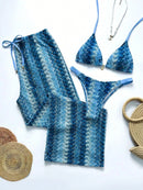 Conjunto Biquíni 3 Peças Santorini Conjunto Biquíni 3 Peças Santorini Marina Moda Praia Azul P 