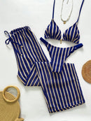 Conjunto Biquíni 3 Peças Santorini Conjunto Biquíni 3 Peças Santorini Marina Moda Praia Azul Royal P 
