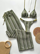 Conjunto Biquíni 3 Peças Santorini Conjunto Biquíni 3 Peças Santorini Marina Moda Praia Verde Militar P 