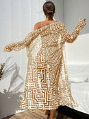 Conjunto Biquíni com Kimono Geométrico Conjunto Biquíni com Kimono Geométrico Maritima Moda Praia 