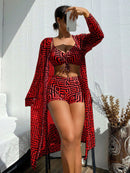 Conjunto Biquíni com Kimono Geométrico Conjunto Biquíni com Kimono Geométrico Maritima Moda Praia 