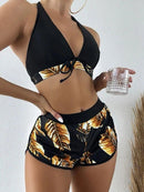 Conjunto Biquíni e Short - Flor & Sol Maritima Moda Praia AMARELO P 
