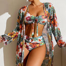 Conjunto Biquíni+ Kimono Alice Maritima Moda Praia Branco P 