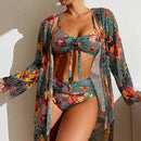 Conjunto Biquíni+ Kimono Alice Maritima Moda Praia Verde P 