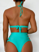 Conjunto de Biquíni Cintura Alta com Detalhe Trançado Conjunto de Biquíni Cintura Alta com Detalhe Trançado Maritima Moda Praia 