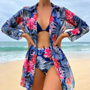 Conjunto de Praia 3 Peças Jasmini Maritima Moda Praia Azul P 