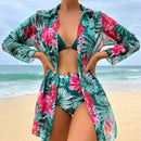 Conjunto de Praia 3 Peças Jasmini Maritima Moda Praia Verde P 