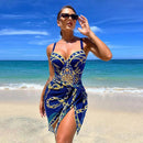 Conjunto Maiô Luxo + Saída de Praia Maritima Moda Praia 01 PP 