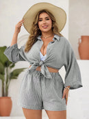 Conjunto Plus Size Elegance Maya Conjunto Plus Size Elegance Maya Marina Moda Praia 