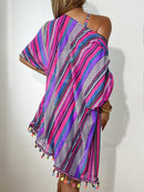 Conjunto Praia 4 Peças com Kimono – Estampa Geométrica Verão 2025 Conjunto Praia 4 Peças com Kimono – Estampa Geométrica Verão 2025 Maritima Moda Praia 