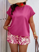 Conjunto Praia Casual Comfort Plus Conjunto Praia Casual Comfort Plus Marina Moda Praia Pink/Branco G 