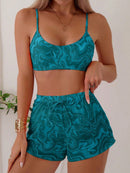 Conjunto Praia Ilhabela 3 Peças Conjunto Praia Ilhabela 3 Peças Maritima Moda Praia Azul petróleo P 