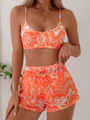 Conjunto Praia Ilhabela 3 Peças Conjunto Praia Ilhabela 3 Peças Maritima Moda Praia Laranja-2 P 