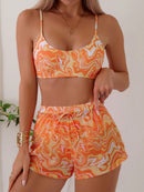 Conjunto Praia Ilhabela 3 Peças Conjunto Praia Ilhabela 3 Peças Maritima Moda Praia Laranja P 