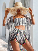 Conjunto Praia Luxo Aurora 4 Peças Conjunto Praia Luxo Aurora 4 Peças Marina Moda Praia 