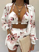 Conjunto Style Flora Maritima Moda Praia 