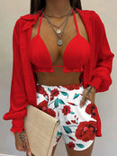 Conjunto Style Flora Maritima Moda Praia 