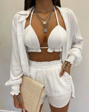 Conjunto Style Flora Maritima Moda Praia A PP 