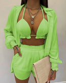 Conjunto Style Flora Maritima Moda Praia F PP 