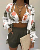 Conjunto Style Flora Maritima Moda Praia P PP 
